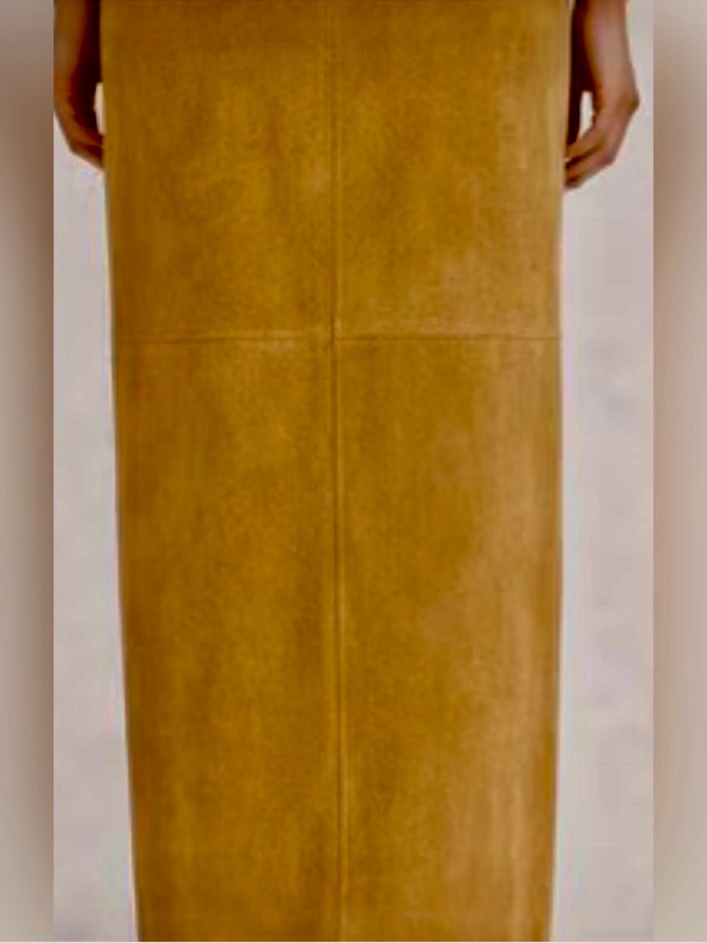 New Ralph Lauren Camel Suede Maxi Skirt